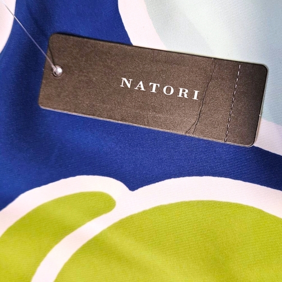 NWT Wm Natori Spaghetti Strap Tank Top SzM Whimsi Colorful Spring Vacation Silky - Picture 7 of 10